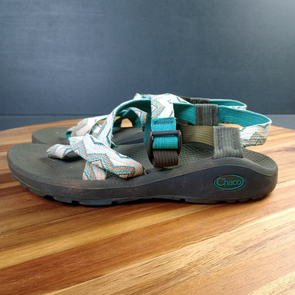 Chaco Z/Cloud 2 Classic Athletic Sandals Size 7 Santiago‎ Aqua Hiking Water
